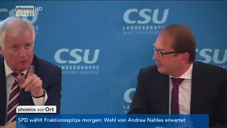 Pressekonferenz der CSU mit Alexander Dobrindt und Horst Seehofer am 26.09.17