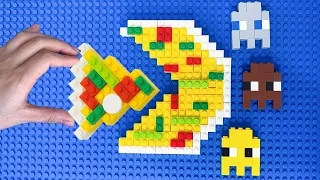 Lego PAC-MAN Pizza Vs Ghosts in Maze Madness | Pacman Lego Stopmotion