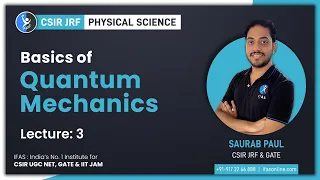 Basic Concepts of Quantum Mechanics For CSIR NET Physics | L-3 |