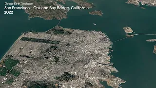 San Francisco - Oakland Bay Bridge, California - Earth Timelapse