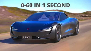 Tesla Roadster Thruster Launch Speed Visualized | 0-60 in 1 second (VIDEO)