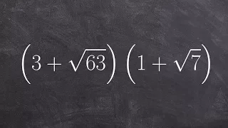 Learning How to Multiply Two Binomial Radical Expressions Together and The Simplifying