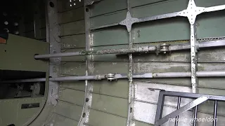 Video 171 Restoration of Lancaster NX611 Year 5. Control rods in rear fuselage