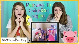 Reacting To Our Childhood Videos Part 2! / AllAroundAudrey