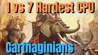 Age of Empires - 1 Carthaginian vs 7 Hardest CPU Gameplay - Random Map (Mediterranean)
