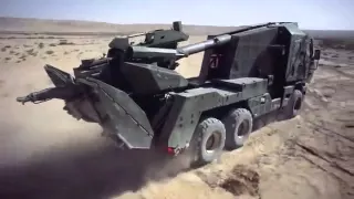 Elbit Systems Soltam ATMOS 155mm Self Propelled Howitzer Combat Simulation