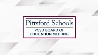 Pittsford Central School District Board of Education Meeting - September 12, 2023