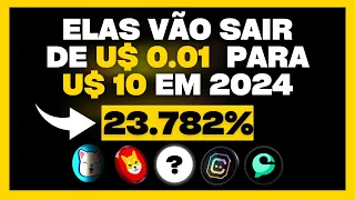 🚨 TOP 5 CRIPTOMOEDAS QUE CUSTAM MENOS DE 1 CENTAVO E VÃO EXPLODIR NA BULL RUN DE 2024 E 2025