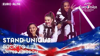 Stand Uniqu3 - Back To Life | 🇬🇧 United Kingdom in Junior Eurovision 2023 LYRICS