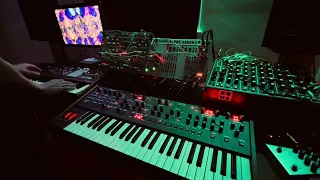 Uplifting Synth Jam feat. the OB-6, Pulsar-23, Cascadia, Polybrute