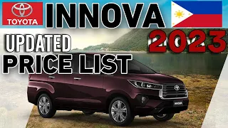 TOYOTA INNOVA 2023 UPDATED PRICE LIST & SPECS PHILIPPINES