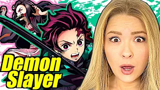 Couple Reacts To DEMON SLAYER For The First Time (Season 1 Supercut)
