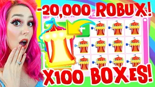 I Spent 20,000 ROBUX on 100 Monkey Boxes! Adopt Me Roblox