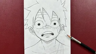 Easy anime drawing | How to draw Monkey D. Luffy step-by-step | drawing tutorial