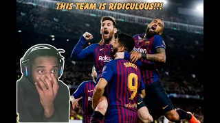 AMERICANS REACTS TO FC Barcelona- The Glory Days SHOCK MY WHOLE FACE BEST TEAM EVER!!!!!