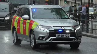 (Water Rescue in the Thames) London Fire Brigade Responding to a water rescue Incident near Big Ben