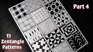 15 Zentangle Patterns | Part 4 | Tutorial