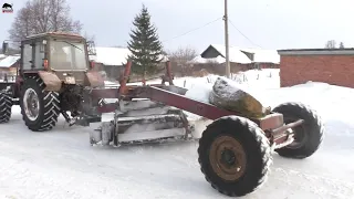 Спасательно-эвакуационный день трактора ТТР 401М Боремся с гололедом.