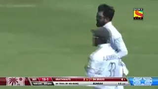 Hat-trick by Jaspreet Bumrah against West Indies.