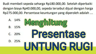 Menghitung PRESENTASE UNTUNG RUGI Mudah