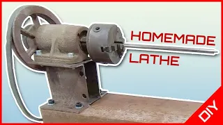 Homemade lathe to metal made from scrap, part 1