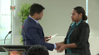 Fijian Acting Prime Minister Hon. Aiyaz Sayed-Khaiyum officiates the ACCF Payout