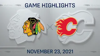 NHL Highlights | Blackhawks vs. Flames - Nov. 23, 2021