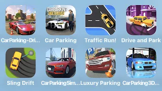 Car Parking Driving School, Car Parking, Traffic Run, Sling Drift and More Car Games iPad Gameplay