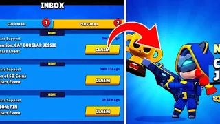 BRAWL STARS UNLOCK KAT BURGLAR JESSIE SKIN #Shorts