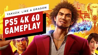 Yakuza: Like a Dragon - The First 14 Minutes of 4K 60 Gameplay on PlayStation 5