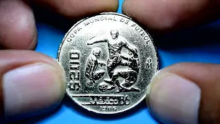 Moneda de $200 de 1986 edicion especial del mundial en México
