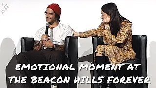 Emotional moment for Tyler Posey at the Beacon Hills Forever in Paris