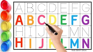 Alphabet, ABC song, ABCD,A to Z,Kids rhymes,collection for writing along dotted lines for toddler,20