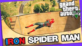 Iron Spiderman in Epic Jumps on GTA 5 | (Ragdoll, Euphoria Physics) EP.01