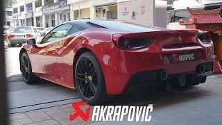 FERRARI 488 GTB AKRAPOVIC EXHAUST MALAYSIA | AMAZING SOUND TURBO STALLION