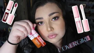 NEW COVERGIRL CLEAN FRESH YUMMY GLOSS REVIEW, TRY ON & SWATCHES