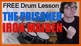 ★ The Prisoner (Iron Maiden) ★ FREE Video Drum Lesson | How To Play BEAT (Clive Burr)
