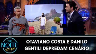 Otaviano Costa e Danilo Gentili causam acidente nos estúdios do SBT | The Noite (01/02/23)