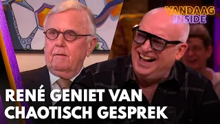 René geniet van chaotisch gesprek tussen Harry Mens en Willem van Hanegem: 'Altijd leuk!'