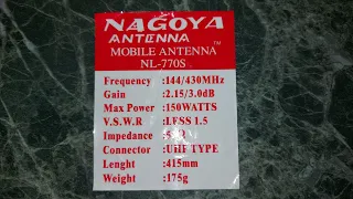 Aнтенна Nagoya NL-770s обзор