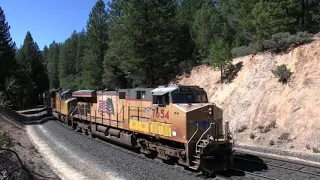 Four Trains Tackle the Stiff Donner Pass Grade: July 2018