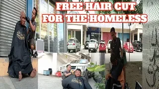 FREE HAIR CUT FOR THE HOMELESS PART 2.