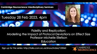 Michelle Ellefson Fidelity & Replication: Modelling the Impact of Protocol Deviations on Effect Size