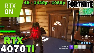 Fortnite Ray Tracing | RTX 4070 Ti | R7 5800X3D | 4K - 1440p - 1080p | Epic Settings | TAA & TSR