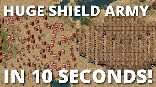 How To Make A LOT OF SHIELDS in LESS THAN 10 SECONDS (And other siege engines) - Stronghold Crusader