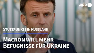Macron: Ukraine soll Stützpunkte in Russland "neutralisieren" können | AFP