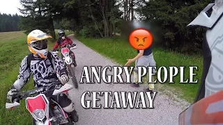 Angry Forester Getaway in the Mountains! ANGRY PEOPLE vs. BIKER | PaddyEnduro