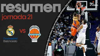 Real Madrid - Valencia Basket (93-94) RESUMEN | Liga Endesa 2021-22