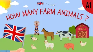 How many ?  Farm Animals ESL English