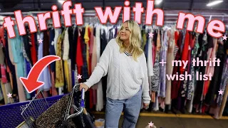 come thrift with me for SUMMER! ☀️ (my thrift wish list, home decor, JORTS & more!)